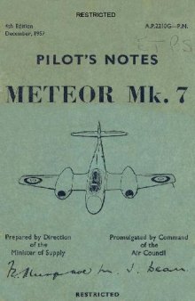 A.P.2210G-P.N. Pilot's Notes. METEOR Mk.7