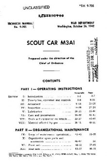 TM 9-705. Scout car M3A1