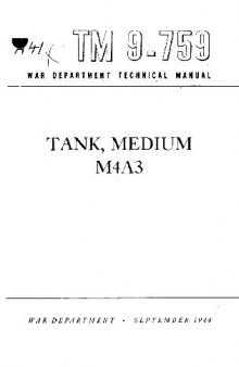 TM 9-759. Tank, Medium M4A3