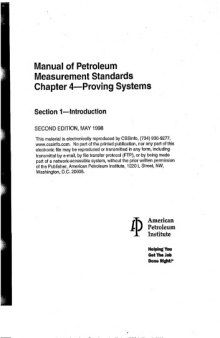 Manual of Petroleum Measurement Standards Chapter 17-Marine Measurement: Section 1 : Guidelines for Marine Cargo Inspection