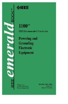 Ieee Std 1100-2005 Ieee Recommended Practice For Powering And Grounding Electronic Equipment