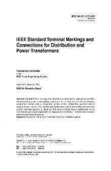 Ieee Std c57.12.70-2000 (Ieee Standard Terminal Markings And Connections For Distribution And Power Transformers)