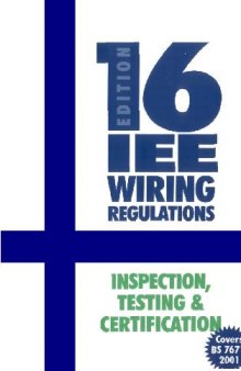 Ieee Wiring Regulations, Inspection, Testing And Certification