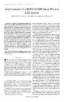 IEEE Transactions on Signal Processing. Vol. 52. No. 2. Pp. 483–494 [Article] Implementation of a MIMO OFDM-Based Wireless LAN System