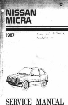 Nissan Micra Service Manual