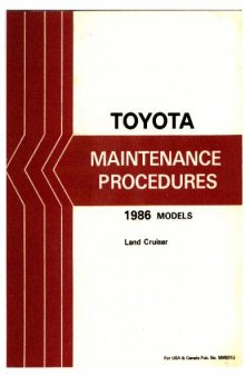 Toyota Land Cruiser 1986 SIL