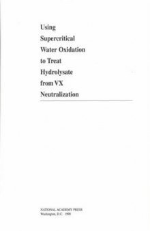 Using Supercritical Water Oxidation to Treat Hydrolysate from VX Neutralization