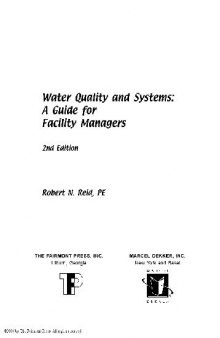 Water quality and systems: a guide for facility managers