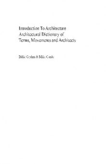 Architectural Dictionary of Terms, Movements and Architects