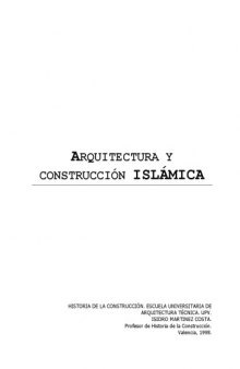 ARQUITECTURA Y CONSTRUCCIÓN ISLÁMICA