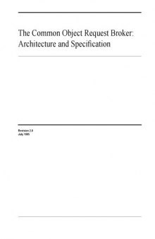 Corba - Architecture And Specification