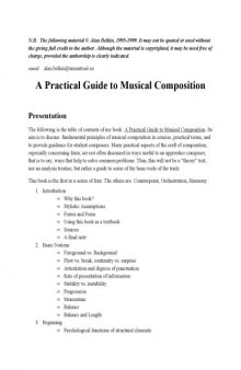 A Practical Guide to Musical Composition