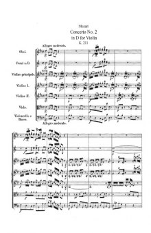 Concerto No.2 in D-Dur KV.211-Partitura completa