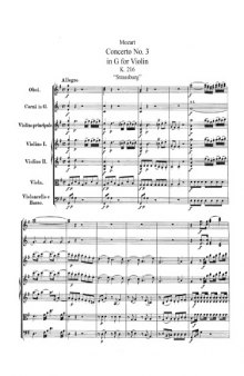 Concerto No.3 in G-Dur KV.216-Partitura completa