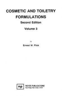 Cosmetic and Toiletry Formulations  [Vol 3]