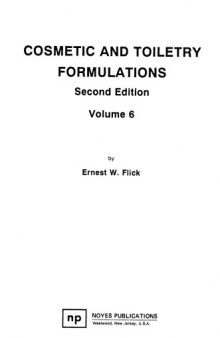 Cosmetic and Toiletry Formulations  [Vol 6]