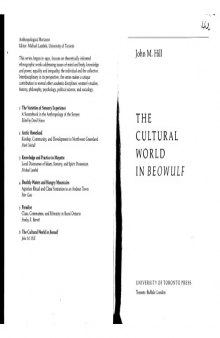 Cultural World in Beowulf (Anthropological Horizons)
