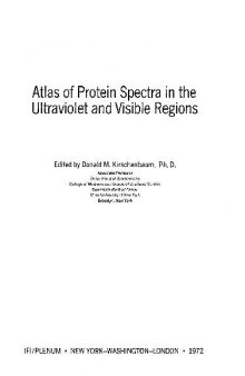 Atlas of Protein Spectra in the Ultraviolet and Visible Regions