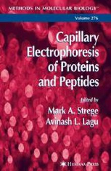 Capillary Electrophoresis of Proteins and Peptides