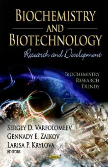 Biochemistry and Biotechnology: Research and Development