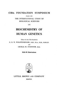 Biochemistry of human genetics