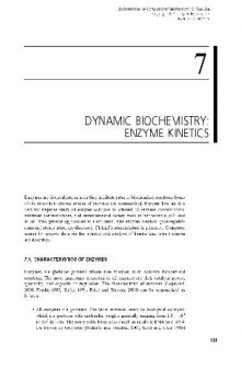 Dynamic Biochemistry. Enzyme Kinetics