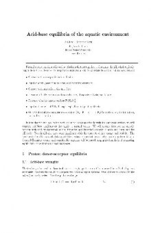 Acid-base equilibria of the aquatic environment(en)(32s)