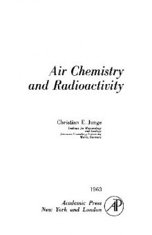 Air Chemistry and Radioactivity