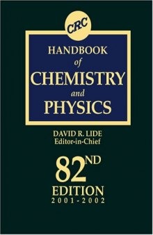 CRC Handbook of Chemistry and Physics, 82nd Edition 