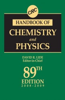 CRC Handbook of Chemistry and Physics, 89th Edition