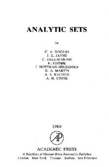Analytic sets. London school 1978
