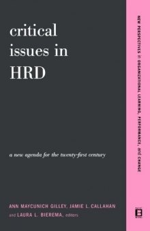 Critical Issues in HRD: A New Agenda for the Twenty-first Century