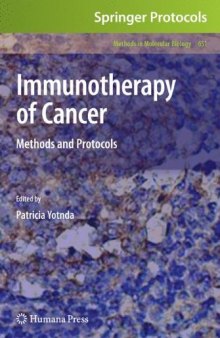 Immunotherapy of Cancer: Methods and Protocols