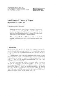 Integral Equations and Operator Theory - Volume 54