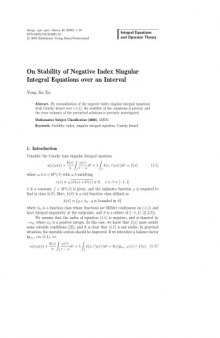 Integral Equations and Operator Theory - Volume 46