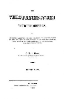 Les pétrifications de Wurtemberg. Livr. 1. Stoutgart: Chez l’expedition de l’historie de notre temps