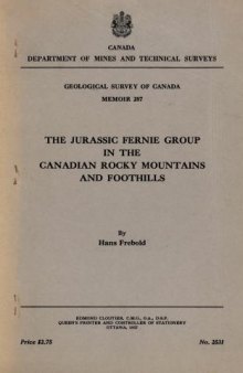 The Jurassic Fernie group in the Canadian Rocky Mountains and foothills