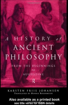 A history of ancient philosophy: from the beginnings to Augustine