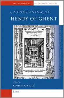 A Companion to Henry of Ghent  