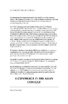 E-Commerce in the Asian Context: Selected Case Studies