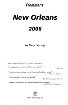Frommer's New Orleans 2006