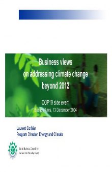 Business Views on Addressing Climate Change Beyond 2012