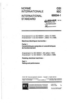 Is Iec-60034-1 Amendment 1 - Rotating Electrical Machines