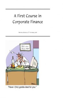 A first course in corporate finance