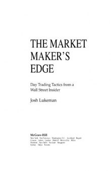 The Market Maker's Edge - Full (all images)