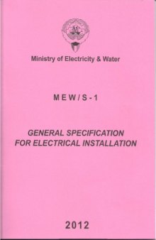 MEW S-1 2012 General Specification for Electrical Installation
