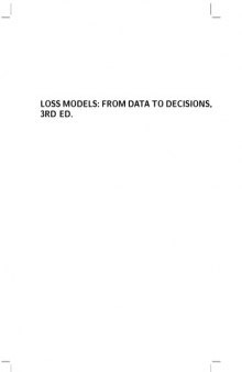 Loss Models: From Data to Decisions