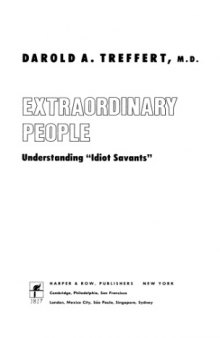 Extraordinary People: Understanding ''Idiot Savants''
