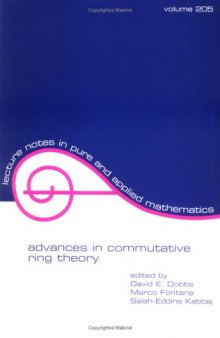 Advances in commutative ring theory: proceedings of the Third International Conference on Commutative Ring Theory in Fez, Morocco