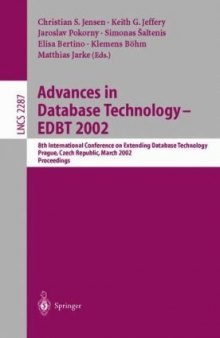 Advances in Database Technology — EDBT 2002: 8th International Conference on Extending Database Technology Prague, Czech Republic, March 25–27, 2002 Proceedings